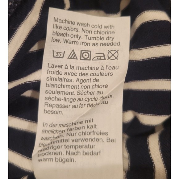 J. Crew Black and White Striped Pajama top - Picture 7 of 8